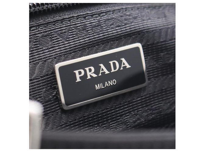 Sac à épaule Prada Triangle Logo Noir - vue 4