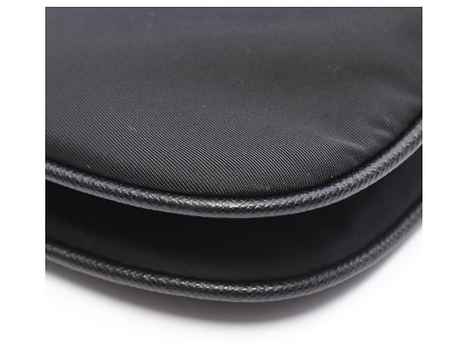 Sac à épaule Prada Triangle Logo Noir - vue 5