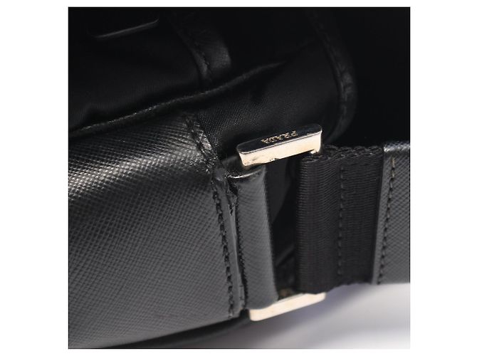 Sac bandoulière et messager Prada noir - vue 10
