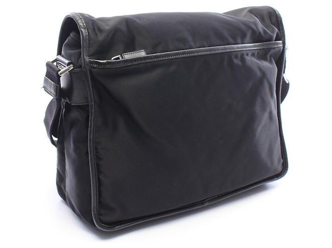 Sac bandoulière et messager Prada noir - vue 2