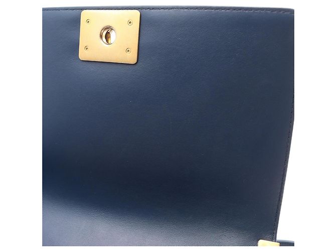 Borsa a tracolla Chanel Boy Chevron V-Stitch in pelle Blu Multicolore - vista 6