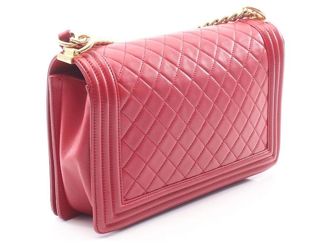 Chanel Boy Large Matelassé Schultertasche Rot - Ansicht 2