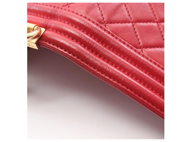 Chanel Boy Large Matelassé Schultertasche Rot - Ansicht 9