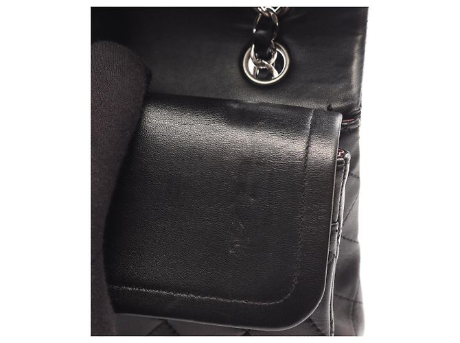 Borsa a tracolla Chanel Matelassé Double Flap Nero - vista 7