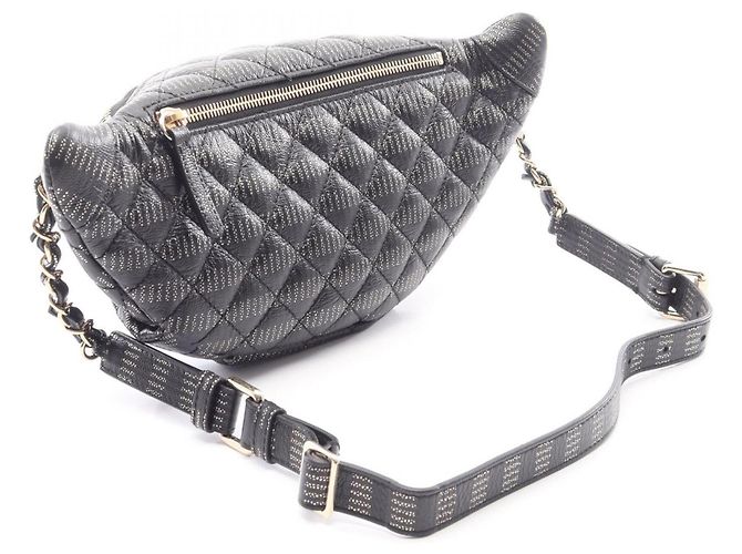 Borsa a mano Chanel Matelassé in pelle nera Nero - vista 2