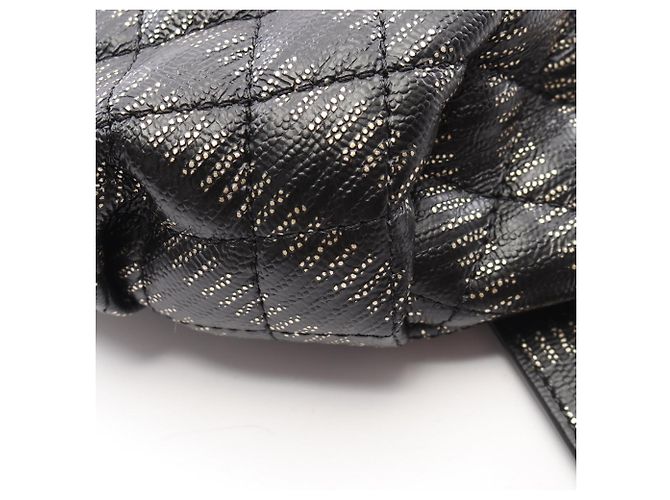 Borsa a mano Chanel Matelassé in pelle nera Nero - vista 6