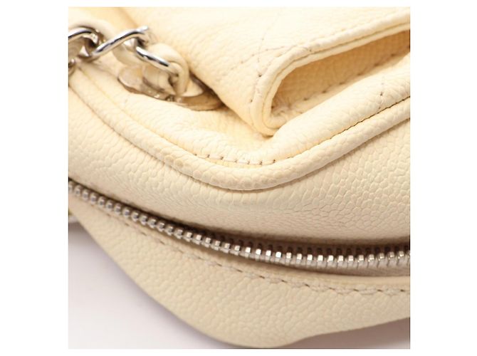 Borsa a tracolla Chanel Matelassé Ivory Crudo - vista 10