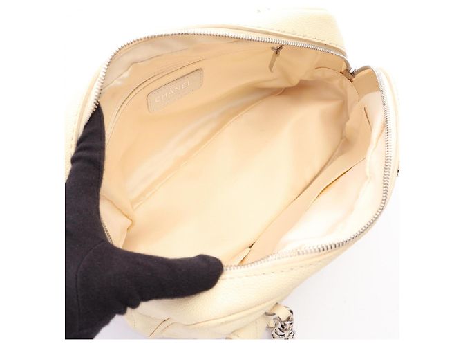 Borsa a tracolla Chanel Matelassé Ivory Crudo - vista 3