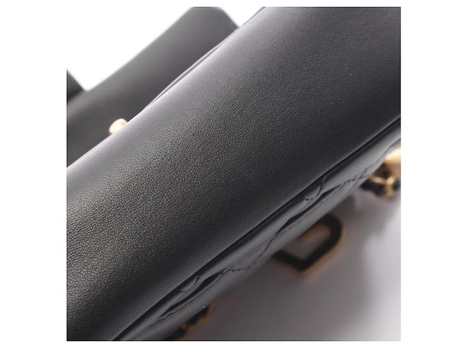 Timeless Borsa a tracolla Chanel Matelassé in pelle d'agnello nera Nero - vista 8