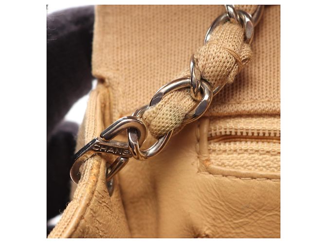 Timeless Borsa a tracolla Chanel Matelassé Single Flap Beige - vista 6