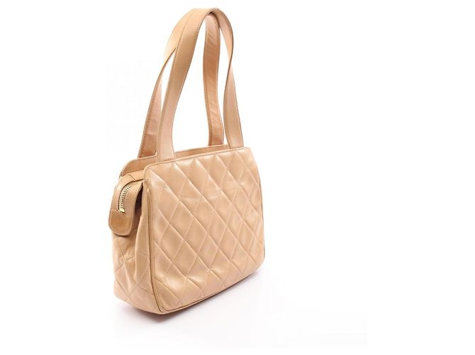 Borsa Chanel Matelassé in Beige - vista 2