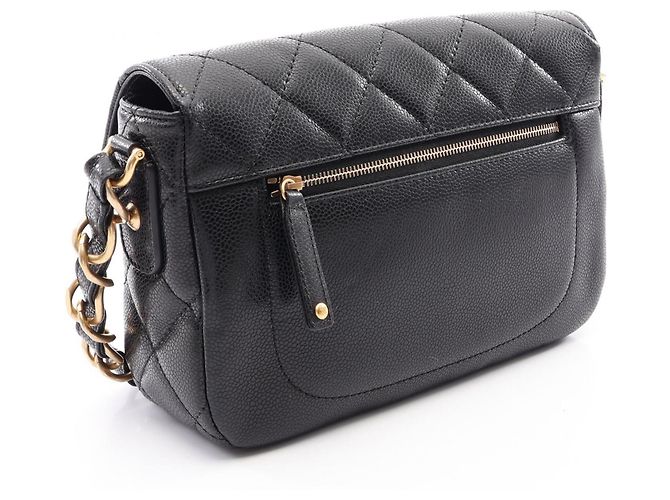 Timeless Borsa a tracolla Chanel Matelassé con patta Nero - vista 2