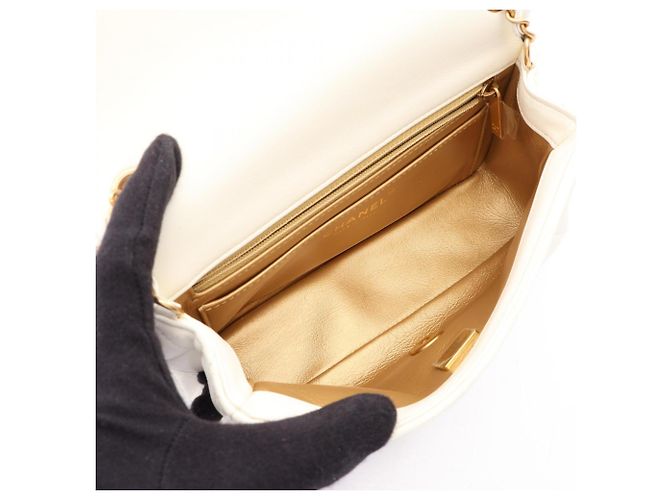 Borsa Chanel Matelassé Mini Flap Bag Bianco - vista 3
