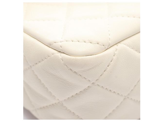 Borsa Chanel Matelassé Mini Flap Bag Bianco - vista 7
