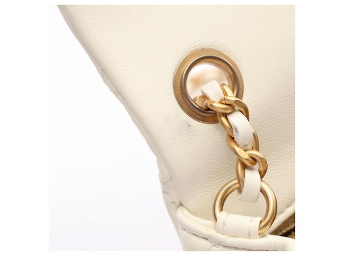 Borsa Chanel Matelassé Mini Flap Bag Bianco - vista 8