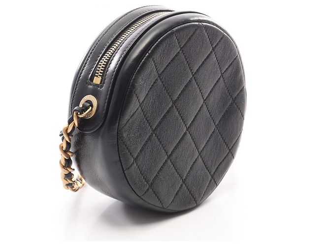 Chanel Matelassé Runde Mini Schultertasche Schwarz - Ansicht 2