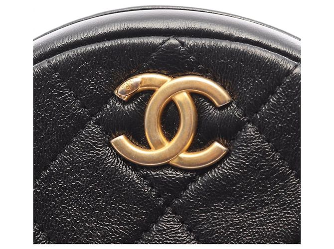 Chanel Matelassé Runde Mini Schultertasche Schwarz - Ansicht 6