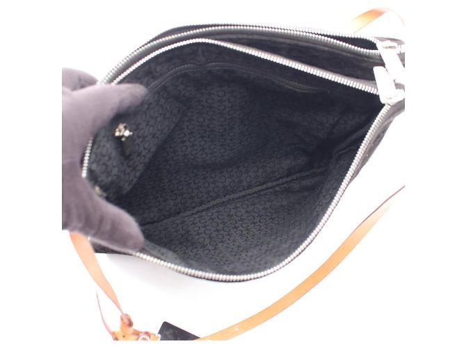 Céline Celine C Macadam Twin Schultertasche/Handtasche Schwarz Beige - Ansicht 4