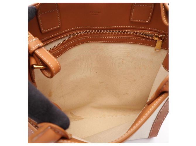 Céline Celine Small Vertical Cabas Tote Bag Braun Roh - Ansicht 12