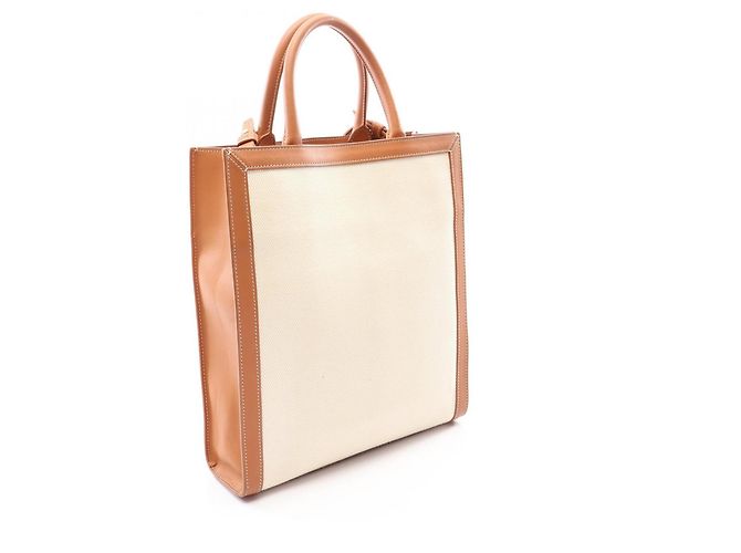 Céline Celine Small Vertical Cabas Tote Bag Braun Roh - Ansicht 2