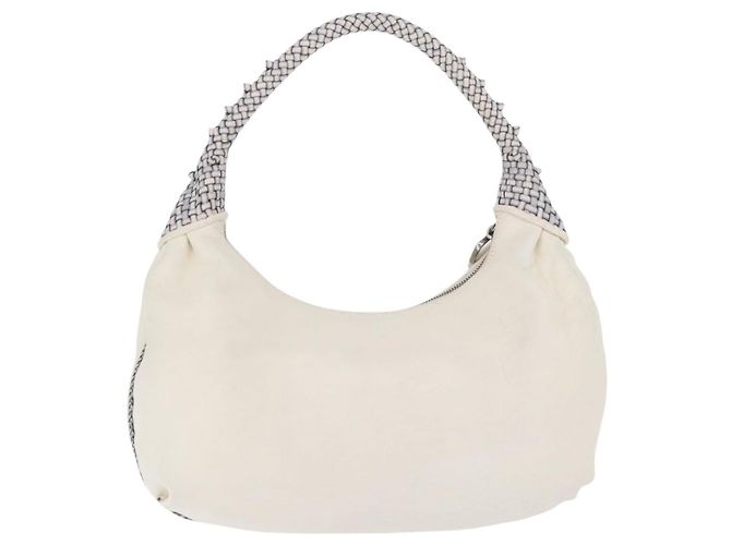 Fendi Spy Pocket Hobo Leather Medium Weiß - Ansicht 3