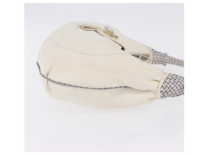 Fendi Spy Pocket Hobo Leather Medium Weiß - Ansicht 5
