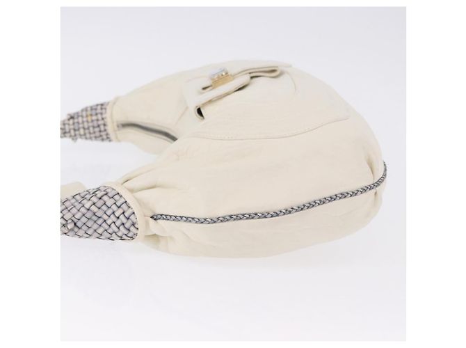 Fendi Spy Pocket Hobo Leather Medium Weiß - Ansicht 6