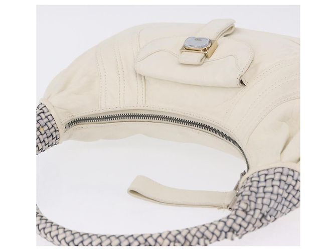 Fendi Spy Pocket Hobo Leather Medium Weiß - Ansicht 7