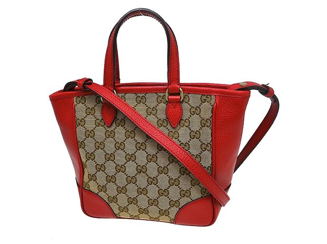 Borsa Tote Gucci Bree GG Canvas e pelle Small Beige - vista 2