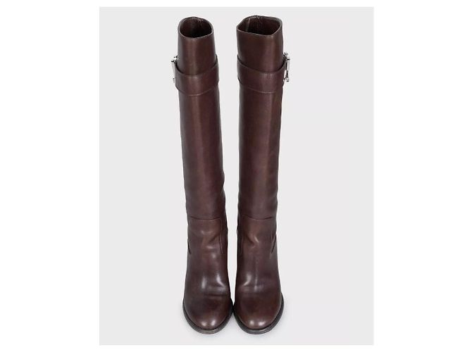 Louis Vuitton braune Monogram Lederstiefel EU 37 gebraucht - Ansicht 2