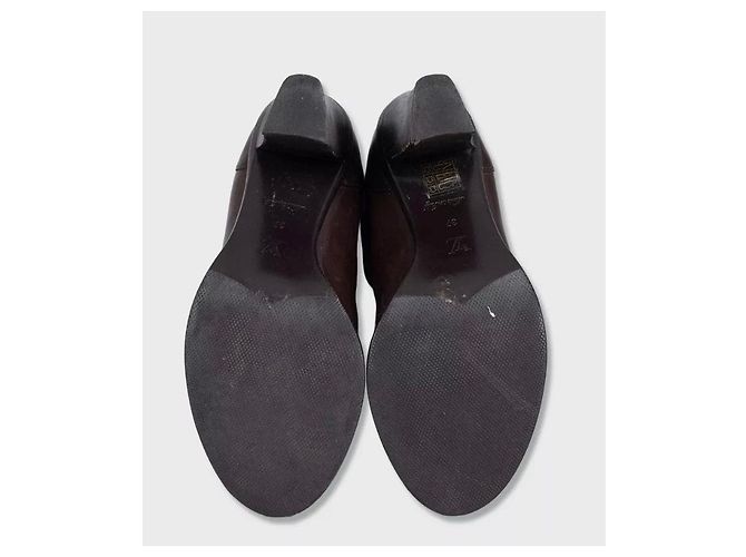 Louis Vuitton braune Monogram Lederstiefel EU 37 gebraucht - Ansicht 5