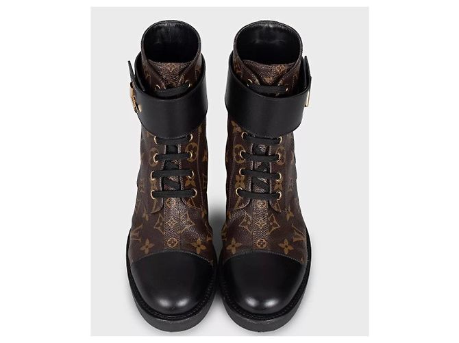 Botines Louis Vuitton Monogram Canvas Leather 38.5 de segunda mano - vista 2