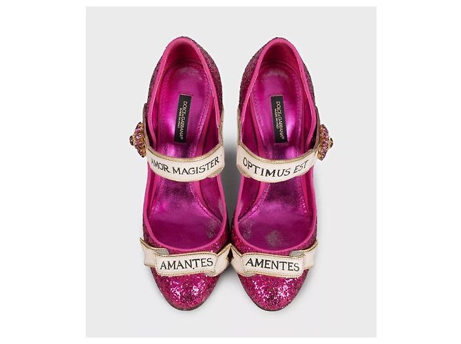 Décolleté glitter rosa Dolce & Gabbana - EU 36.5 usato - vista 2