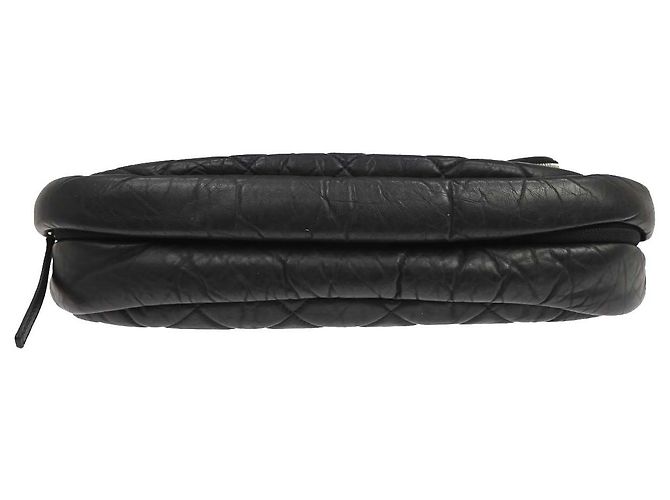 Chanel Expandable Flap Messenger Quilted Aged Calfskin Large Nero - vista 7