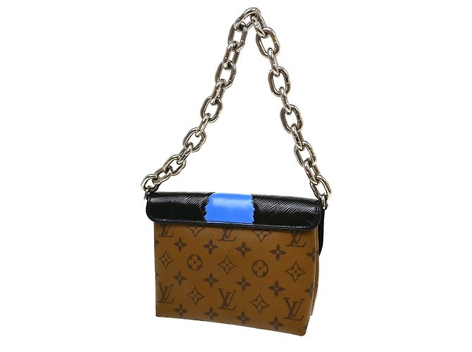 Louis Vuitton Pochette Kabuki in pelle Epi stampata e canvas Monogram Reverse Marrone - vista 2