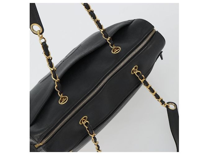 Chanel Timeless Chain Tote Caviar Large Nero - vista 7