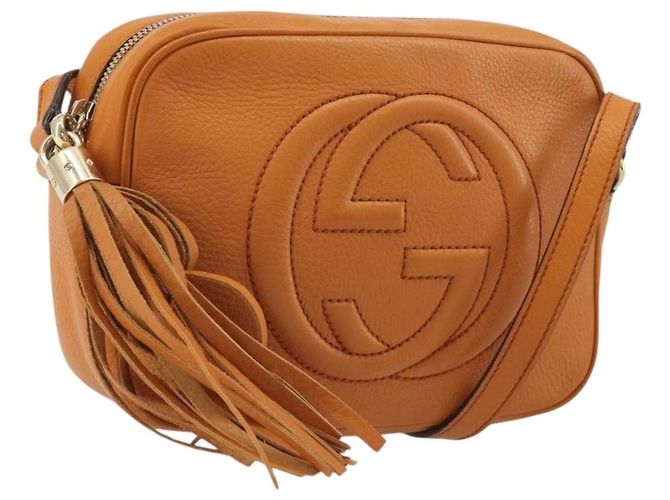 Gucci Soho Disco Leather Small Naranja - vista 3