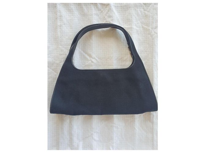 Gucci Bolsa de ombro Hobo em tela preta Preto - vista 2