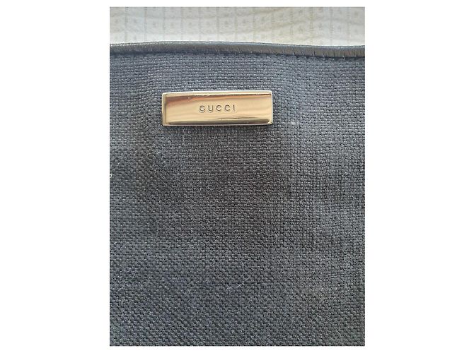 Gucci Bolsa de ombro Hobo em tela preta Preto - vista 3