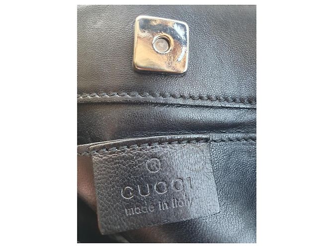 Gucci Bolsa de ombro Hobo em tela preta Preto - vista 5