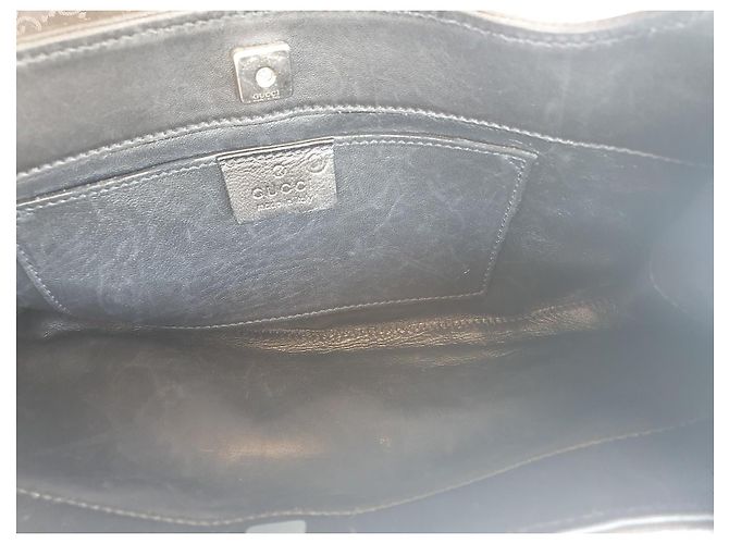 Gucci Bolsa de ombro Hobo em tela preta Preto - vista 7