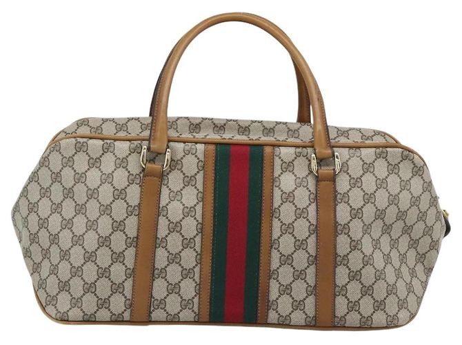 Gucci Zip Boston GG Canvas and leather Medium Beige - vista 2