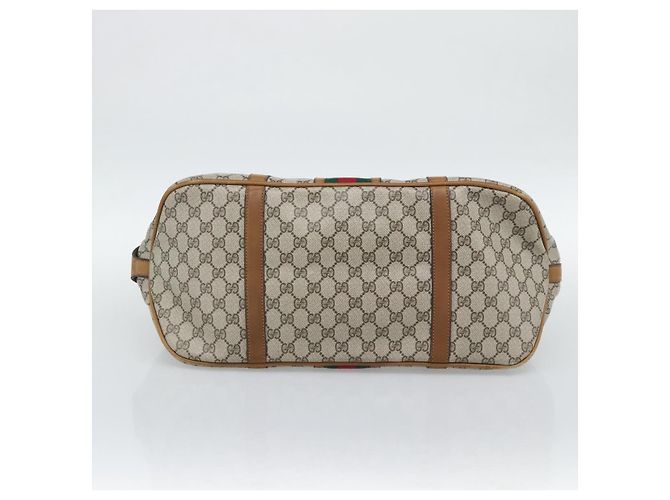 Gucci Zip Boston GG Canvas and leather Medium Beige - vista 4