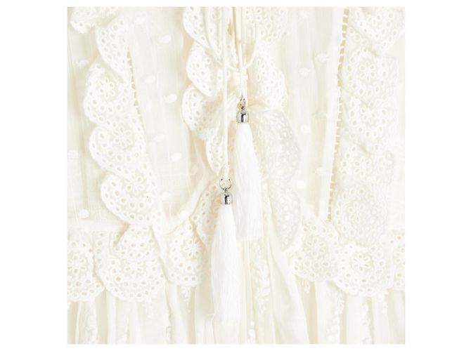 Zimmermann Seidenkleid Plumetis Maxi Ecru - Ansicht 3