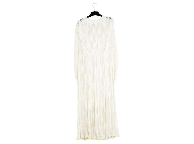 Zimmermann Seidenkleid Plumetis Maxi Ecru - Ansicht 6