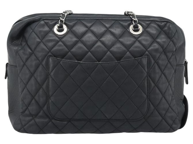 Chanel Mademoiselle Chain Quilted Lambskin Nero - vista 2