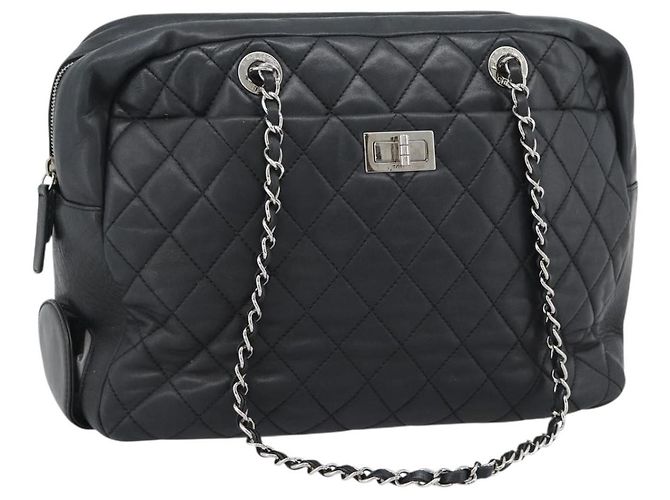 Chanel Mademoiselle Chain Quilted Lambskin Nero - vista 3