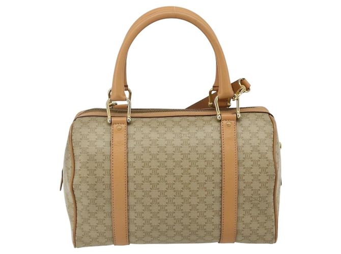 Céline Celine Boston Triomphe Coated Canvas Small Beige - Ansicht 2