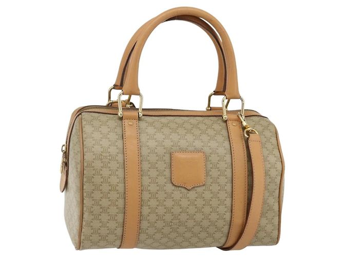 Céline Celine Boston Triomphe Coated Canvas Small Beige - Ansicht 3