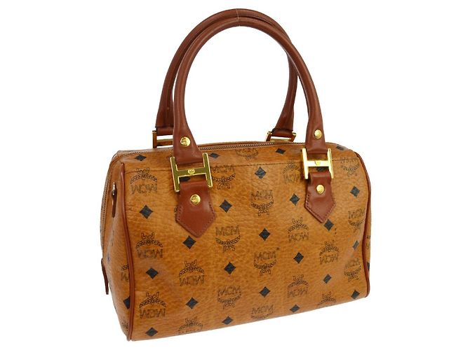 MCM Visetos logogramme Leather Marrone - vista 2